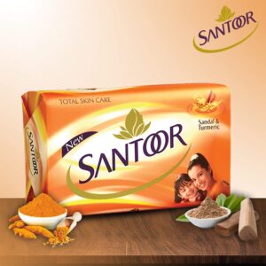 Santoor Sandal and Turmeric Soap Super Saver Pack, 100g (Pack of 4)