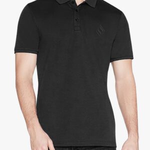 Skechers Men Black Polo Collar T-shirt